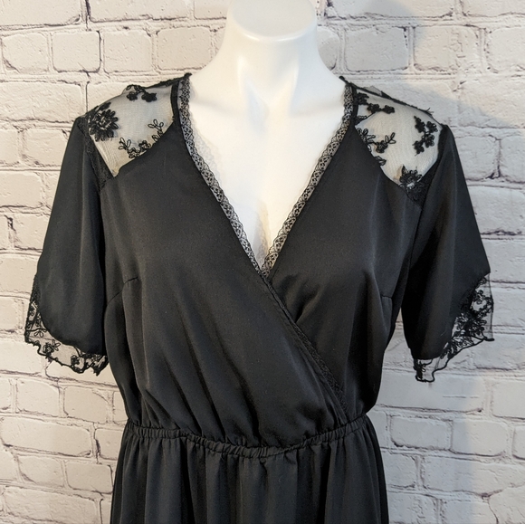 Who What Wear black lace detail dress - Picture 7 of 10